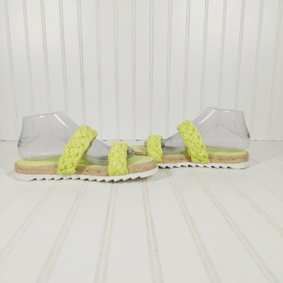 Marc Fisher LTD Jaimee Slip On Leather Green Summer Sandals A504 - Picture 10 of 13